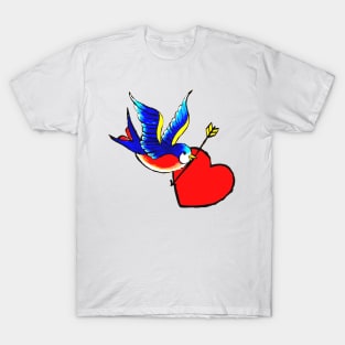 Heart and Swallow T-Shirt